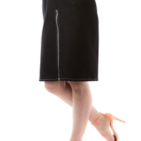 Denim Zip Skirt