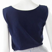 Navy Safety Pin Tank Top
