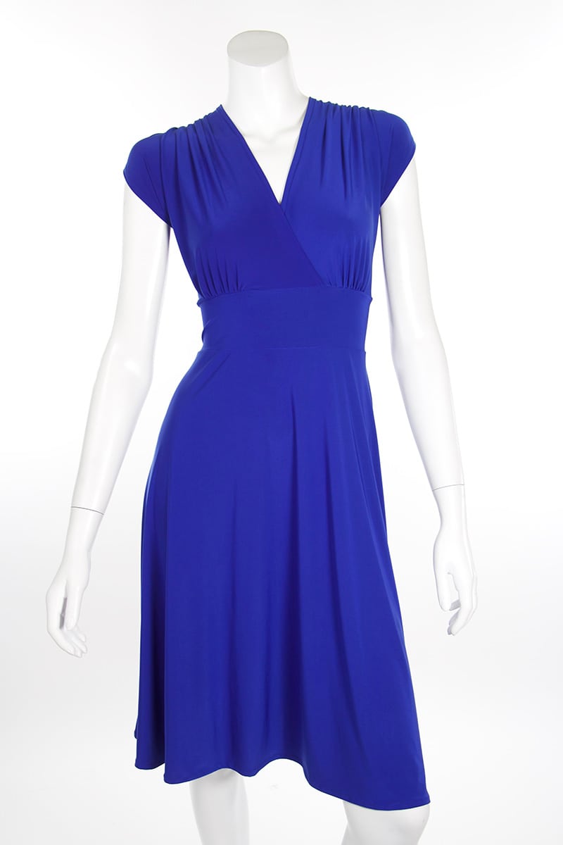 Royal Blue Veronica Lake Knee-Length Dress XS (0 - 2)