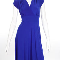 Royal Blue Veronica Lake Knee-Length Dress