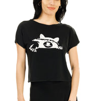 Black Raccoon Not-So-Cropped Top