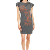 Gray and Orange Olive Branch T-Shirt Tunic