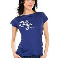 Navy Friendly Fish Cowl Top