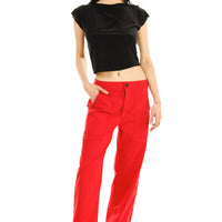 Red Pocket Pants
