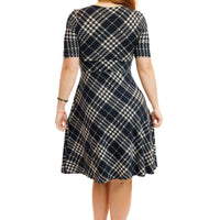 Black and Cream Plaid Cleopatra with Sleeves