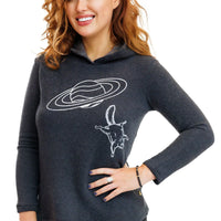 Gray Squirrel in Space Hoodie