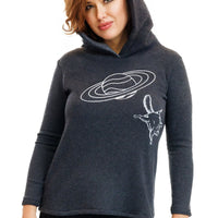 Gray Squirrel in Space Hoodie
