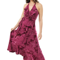 Cranberry Crush Scarlet Halter Dress