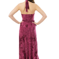 Cranberry Crush Scarlet Halter Dress