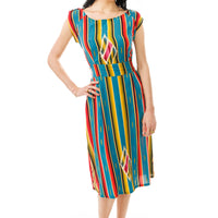 Saddle Blanket Belted Blouse Dress