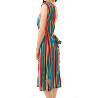 Saddle Blanket Belted Blouse Dress