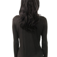 Black Long-Sleeve Thistle Top