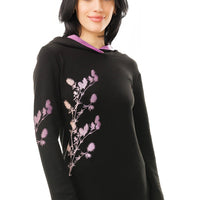 Black and Purple Thistle Hoodie