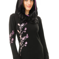 Black and Purple Thistle Hoodie