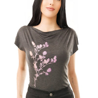 Gray Thistle Cowl Top