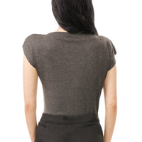 Gray Thistle Cowl Top