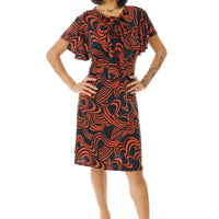 Racetrack Ribbon Tie Keyhole Dress