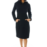 Classic Black Hoodie Dress
