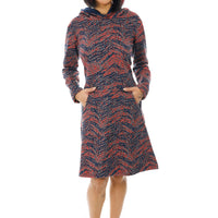 Abstract Lines Hoodie Dress