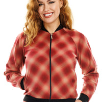 Old School Plaid Bomber Jacket