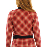 Old School Plaid Bomber Jacket