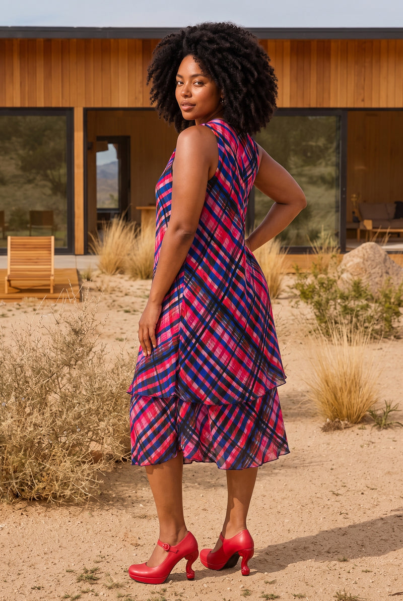 Geo Criss Cross Pocket Dress