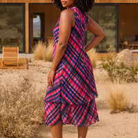 Geo Criss Cross Pocket Dress