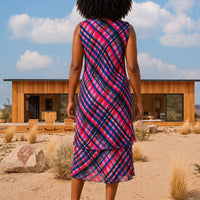 Geo Criss Cross Pocket Dress