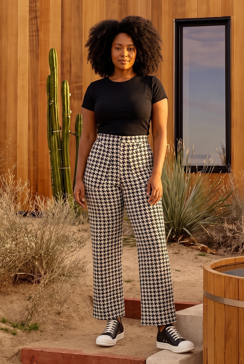 Houndstooth Pocket Pants