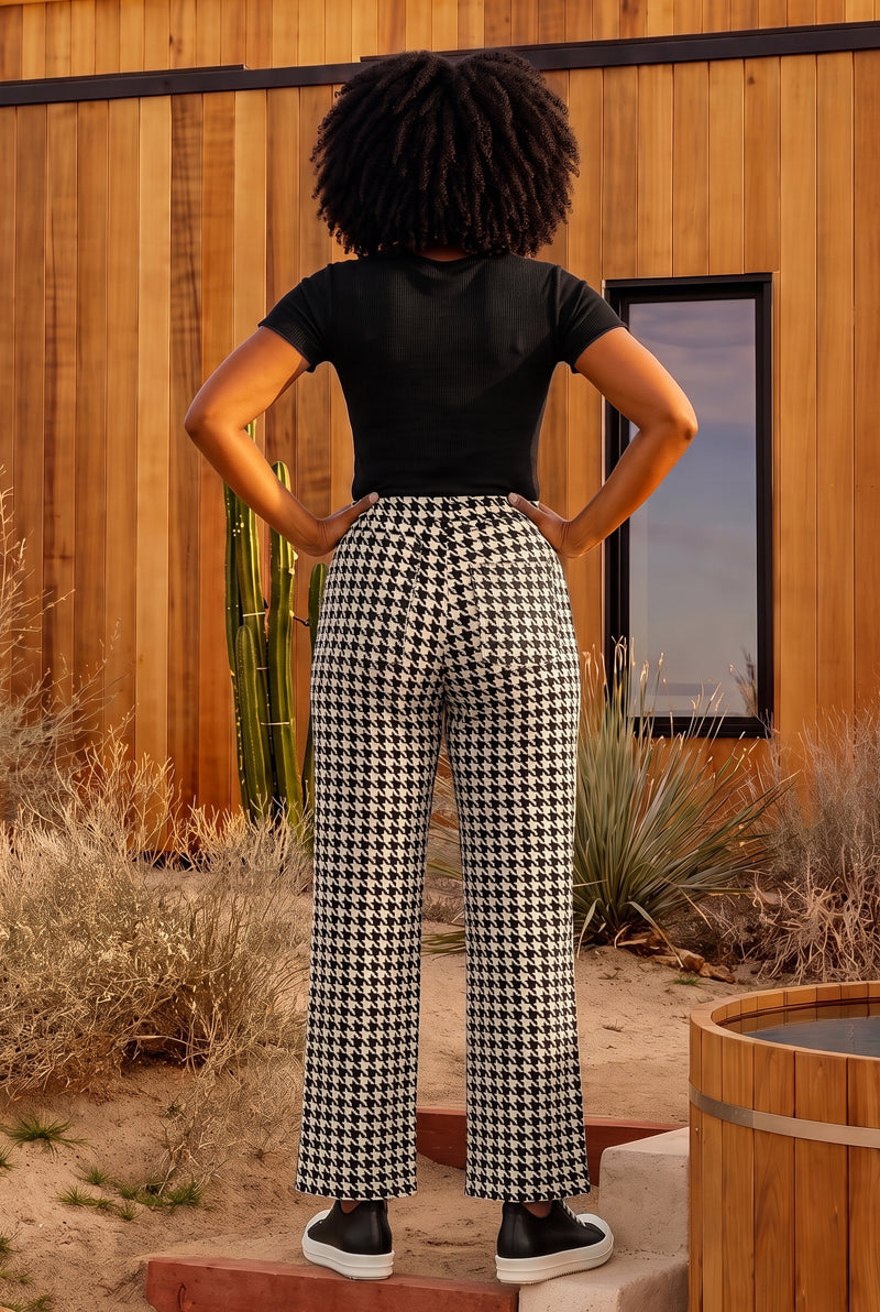 Houndstooth Pocket Pants
