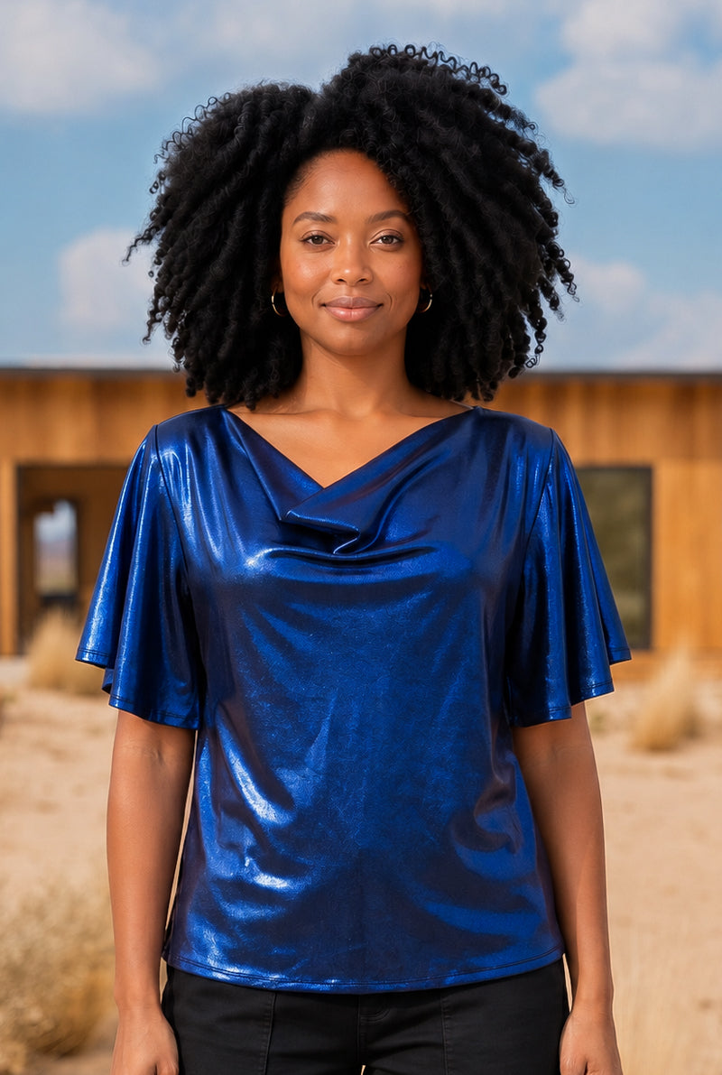 Blue Shimmer Top