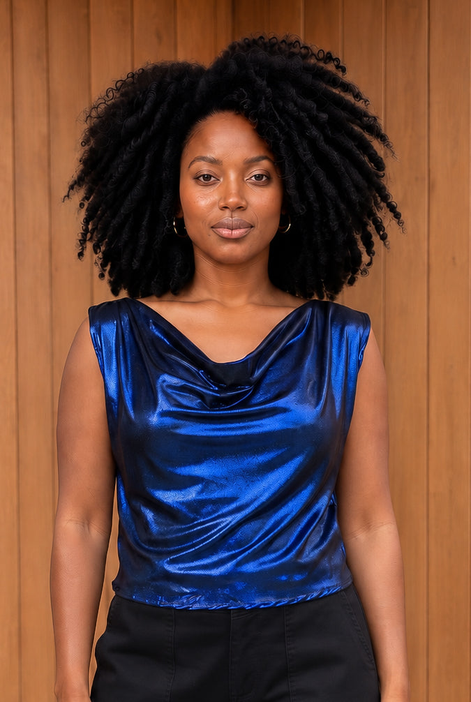 Blue Shimmer Tank Top