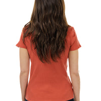 Rust Collared V-neck Top