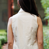 Muslin Sleeveless  Blouse
