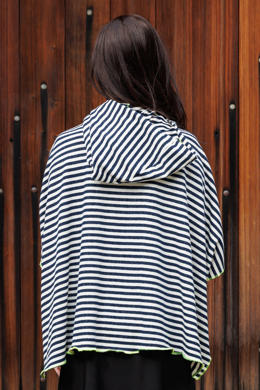 Striped Terry Poncho