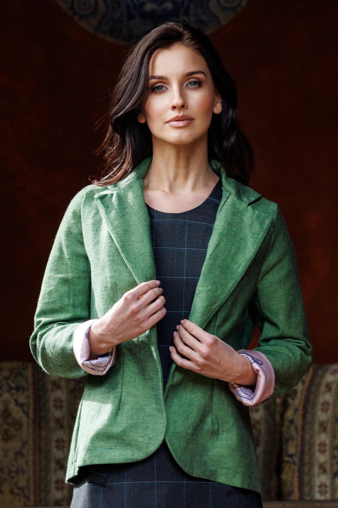 Chartreuse Denim Blazer