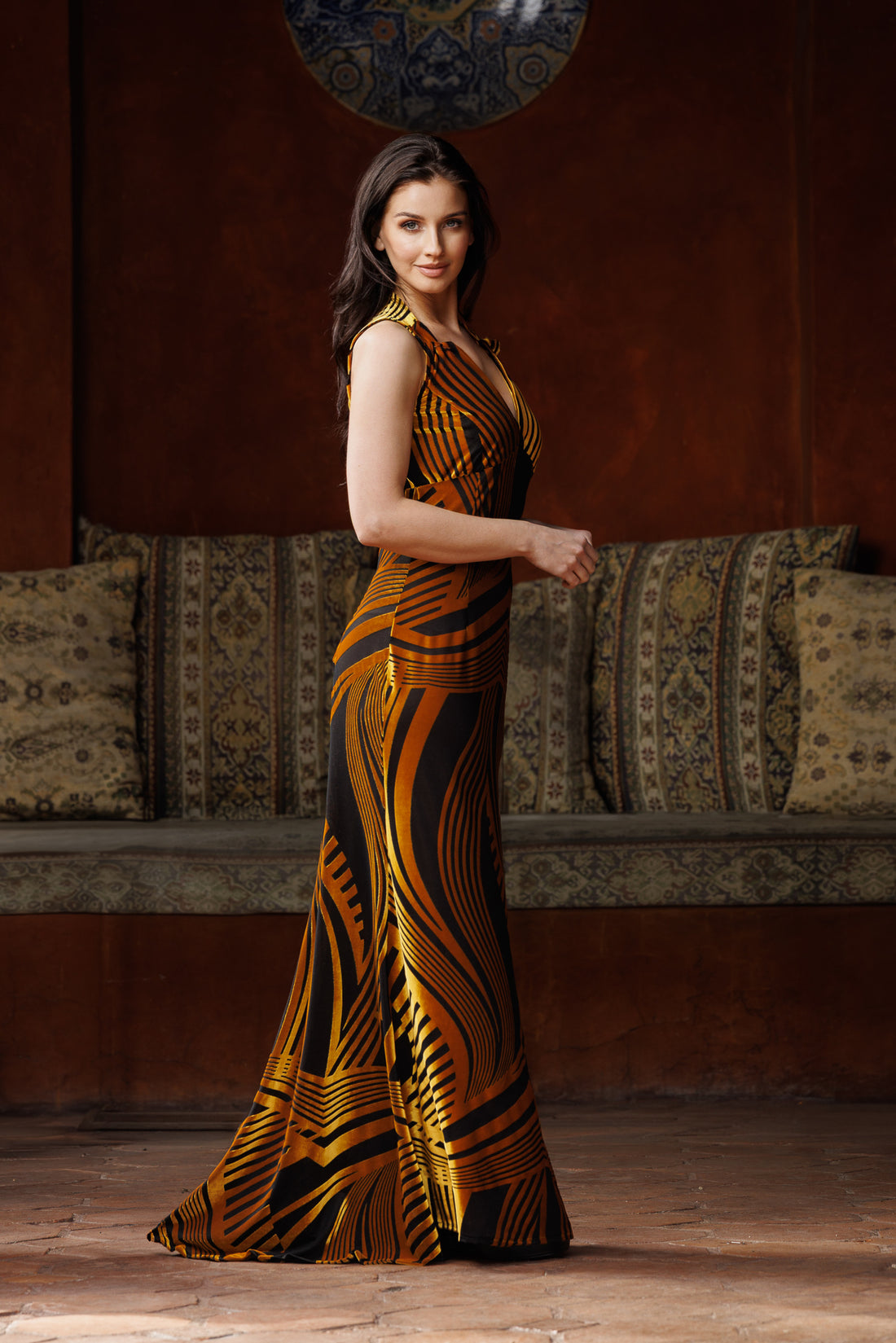 Gold and Black Velvet Vivian