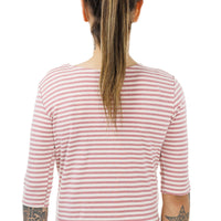Pink Striped Octopus 3/4 Sleeve Top