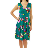 Green Floral Sleeveless Cleopatra