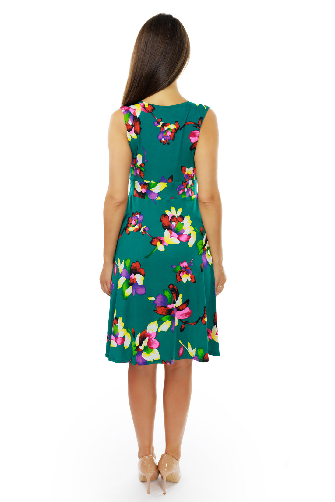 Green Floral Sleeveless Cleopatra