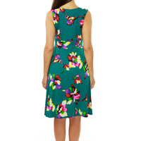 Green Floral Sleeveless Cleopatra