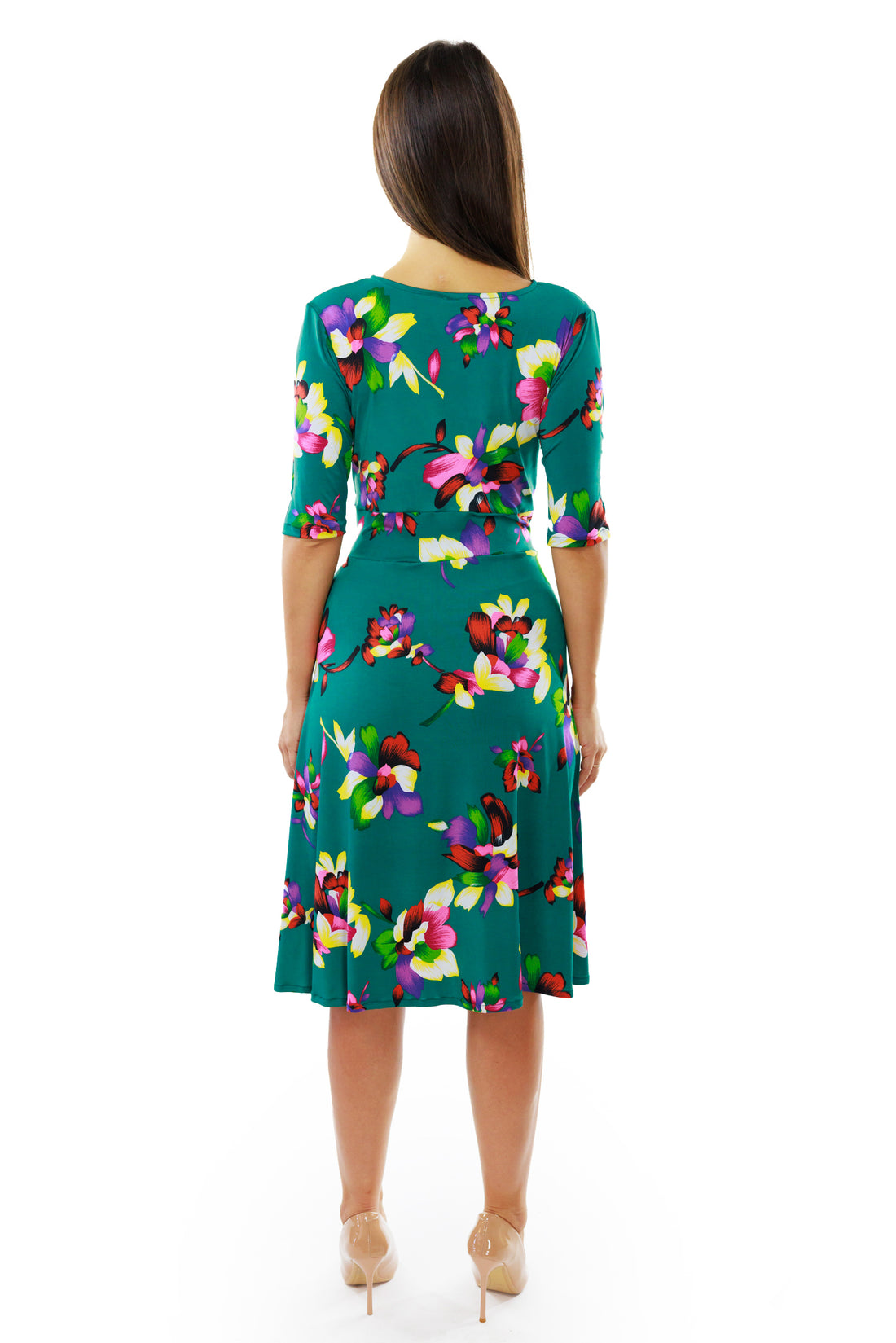 Green Floral Cleopatra with Sleeves