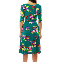 Green Floral Cleopatra with Sleeves