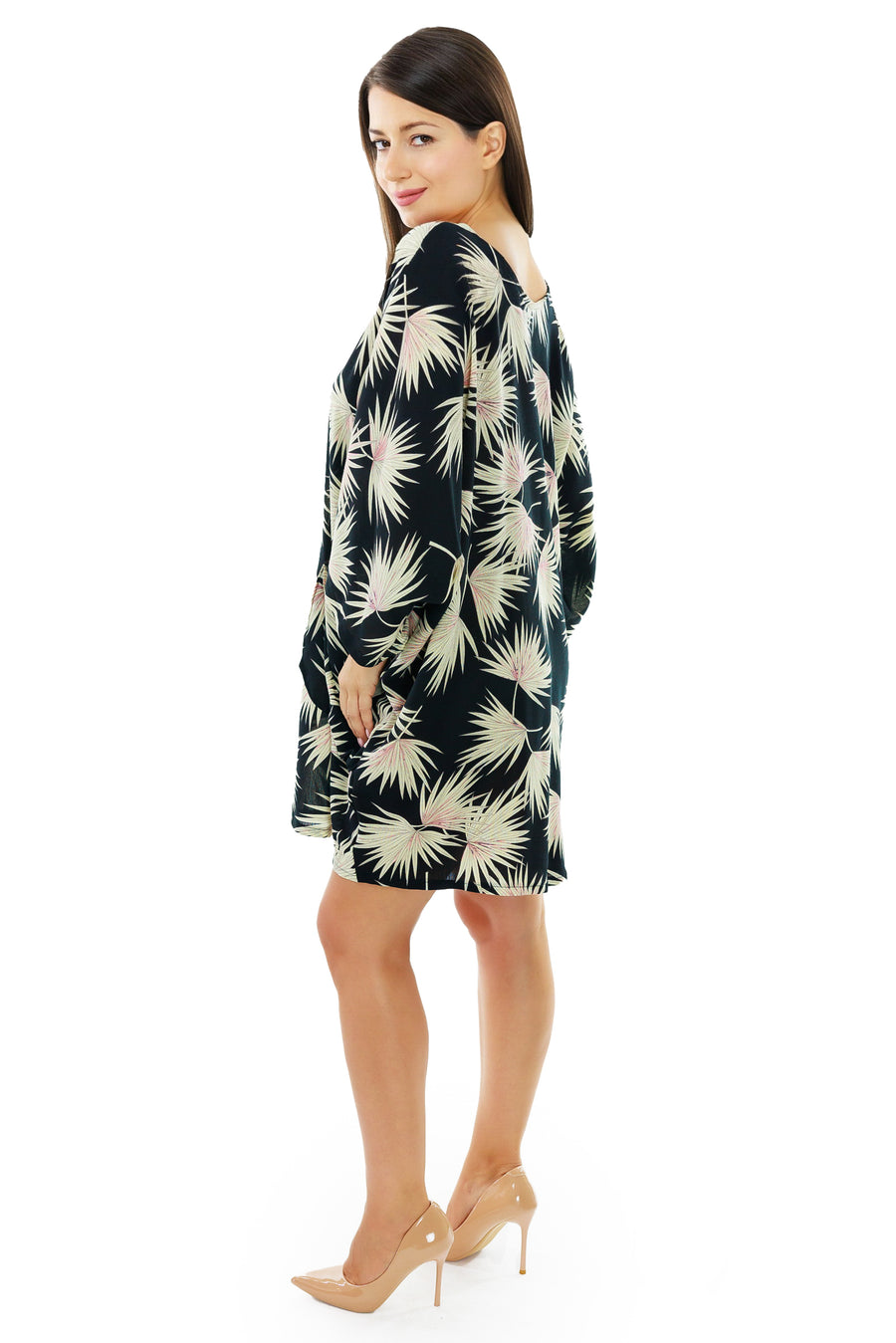 Falling Fronds Dolman Dress