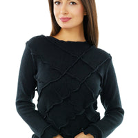 Black Diamond Stitch Sweater