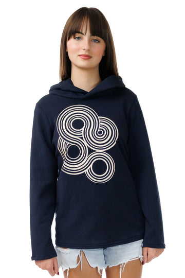 Navy Circle Hoodie