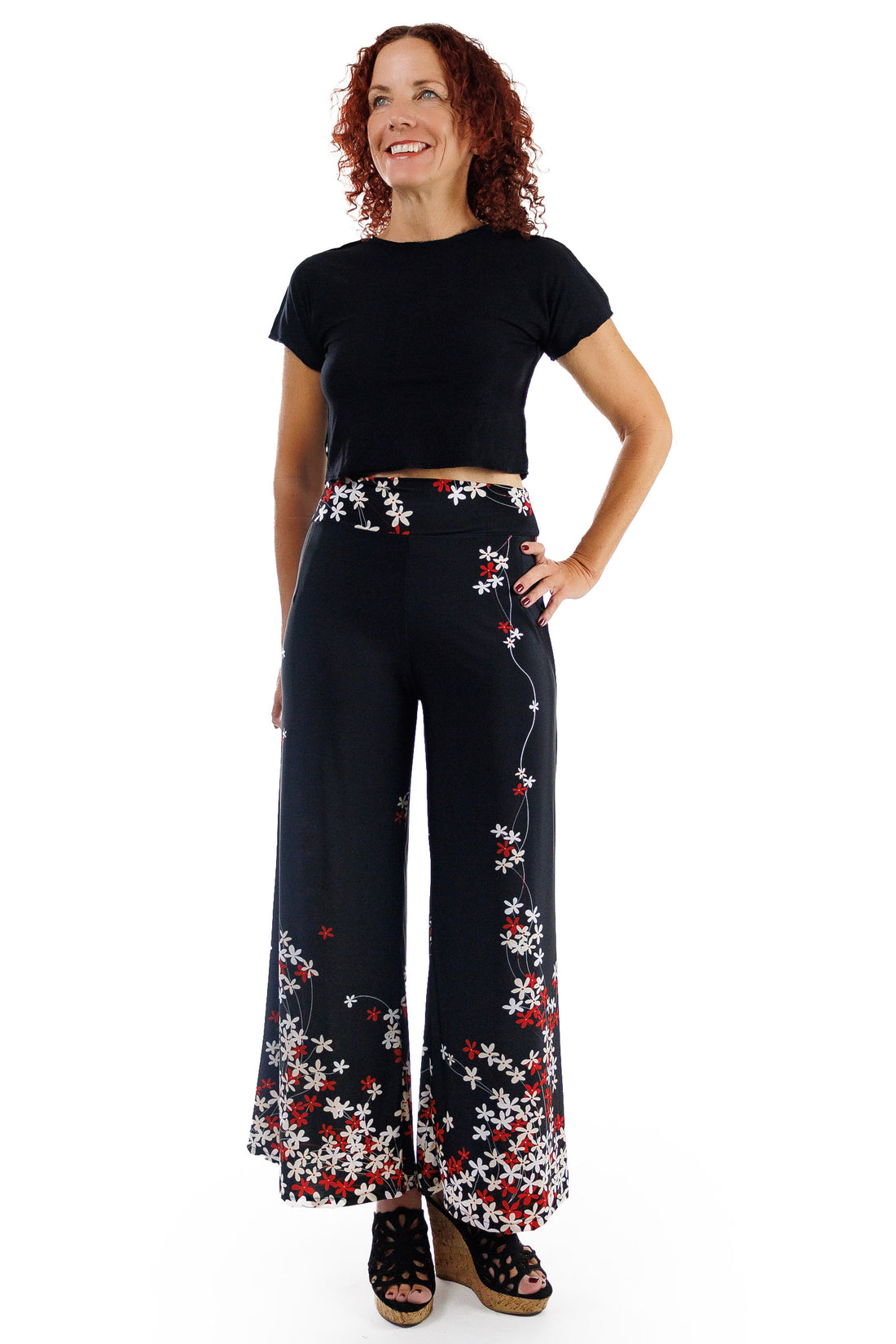 Bold Blossom High-waist Lounge Pants