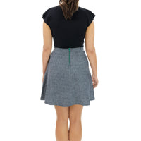 Gray A-line Pocket Skirt
