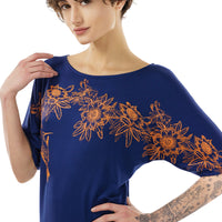 Passionflower with Hummingbird Dolman Top
