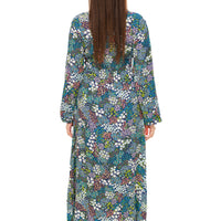 Flower Shower Long Sleeve Venetian Dress